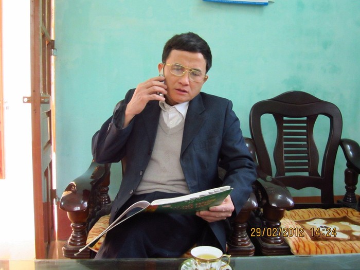 Chủ tịch UBND xã Liên Sơn Lưu Hữu Toán (ảnh: Xuân Hoàng)